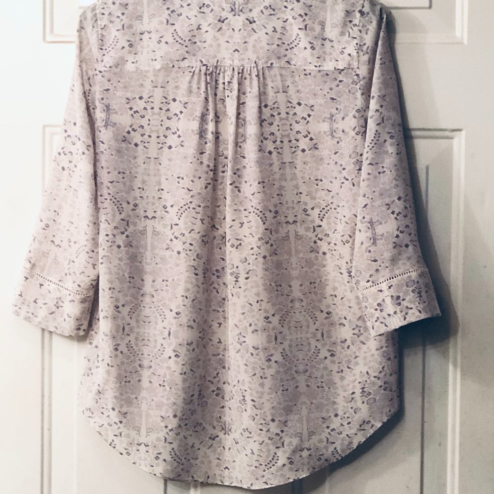 Rebecca Taylor Lavender Floral Blouse - Picture 8 of 13